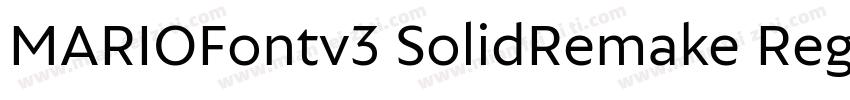 MARIOFontv3 SolidRemake Regular字体转换